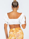 back view of model wearing Princess Polly Alondra Top White 