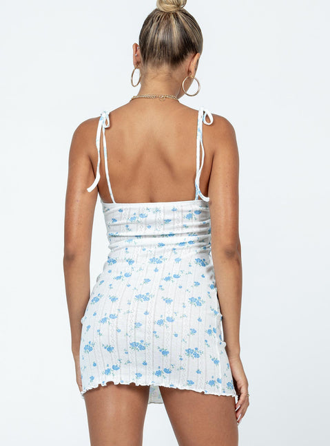 product Princess Polly Square Neck  Alesandra Mini Dress White Multi