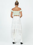 Sun Down Mid Rise Maxi Skirt White Princess Polly  Maxi 