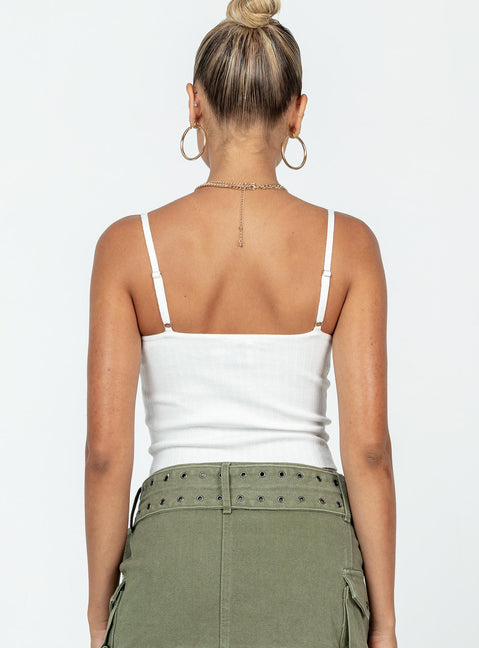 product Princess Polly Sleeveless Square Neck  Shaila Top White