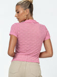 product Princess Polly Short Sleeves Scoop Neck  Westin Top Pink