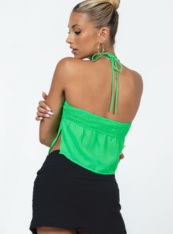 product Princess Polly Sleeveless Asymmetric Neckline  Reiger Top Green