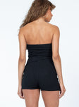 Strapless romper Soft knit material  Inner silicone strip at bust 