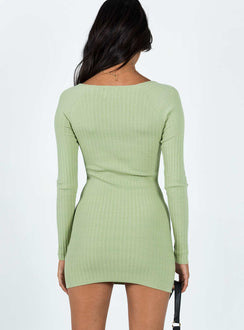 product Princess Polly Square Neck  Byer Long Sleeve Mini Dress Sage