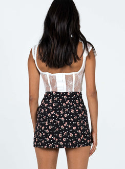 product Selby Mini Skirt Black Floral Princess Polly  Mini Skirts 