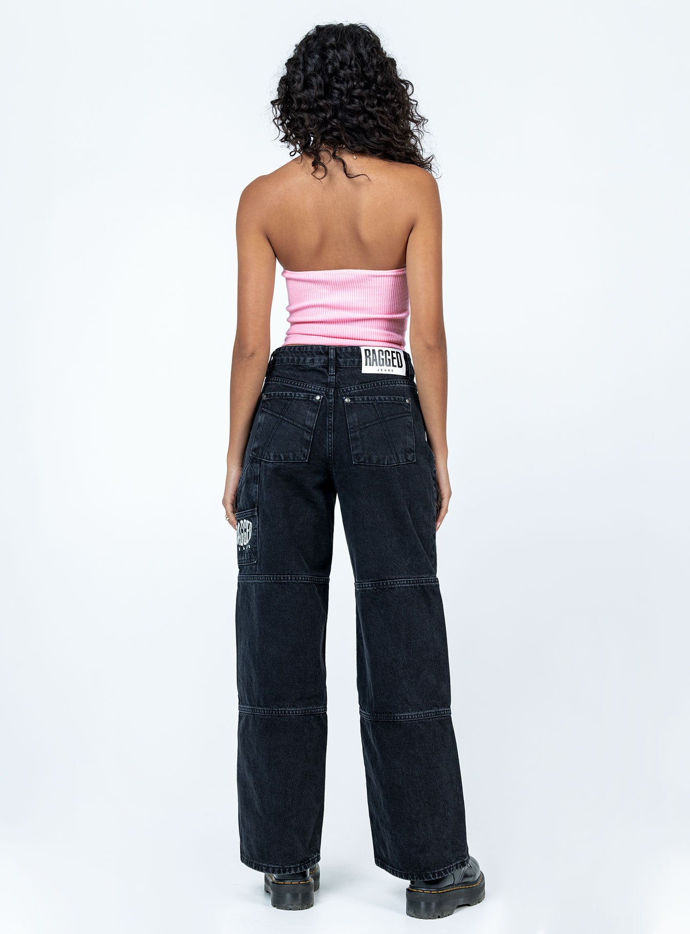 product Princess Polly High Waisted  The Ragged Priest Rider Jean Black