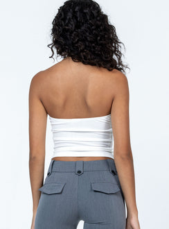 product Princess Polly Short Sleeves Square Neck  Zyra Strapless Top White