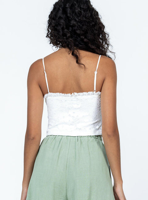 product Princess Polly Sleeveless Sweetheart  Marloe Top White