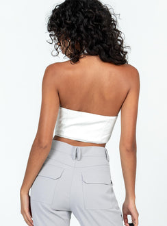 product Princess Polly Sleeveless Plunger  Kravit Top White