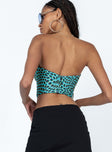 product Princess Polly Sleeveless Square Neck  Bad Gal Mesh Bustier Teal