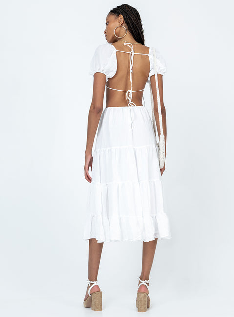 product Princess Polly Crew Neck  Danica Midi Dress White