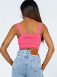 back view of model wearing Princess Polly Aleta Top Pink 