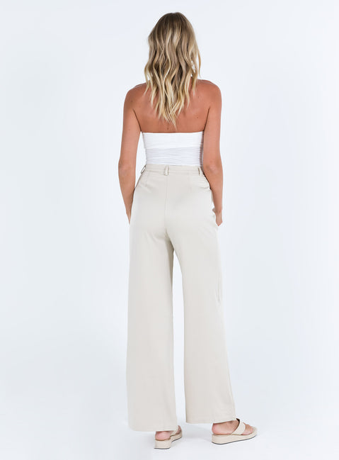 product Princess Polly High Waisted Pants High Waisted Pants  Amalia Pants Beige Tall