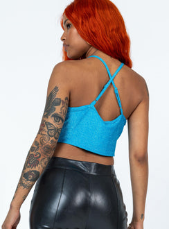 product Princess Polly Sleeveless Asymmetric Neckline  Camarillo Top Blue