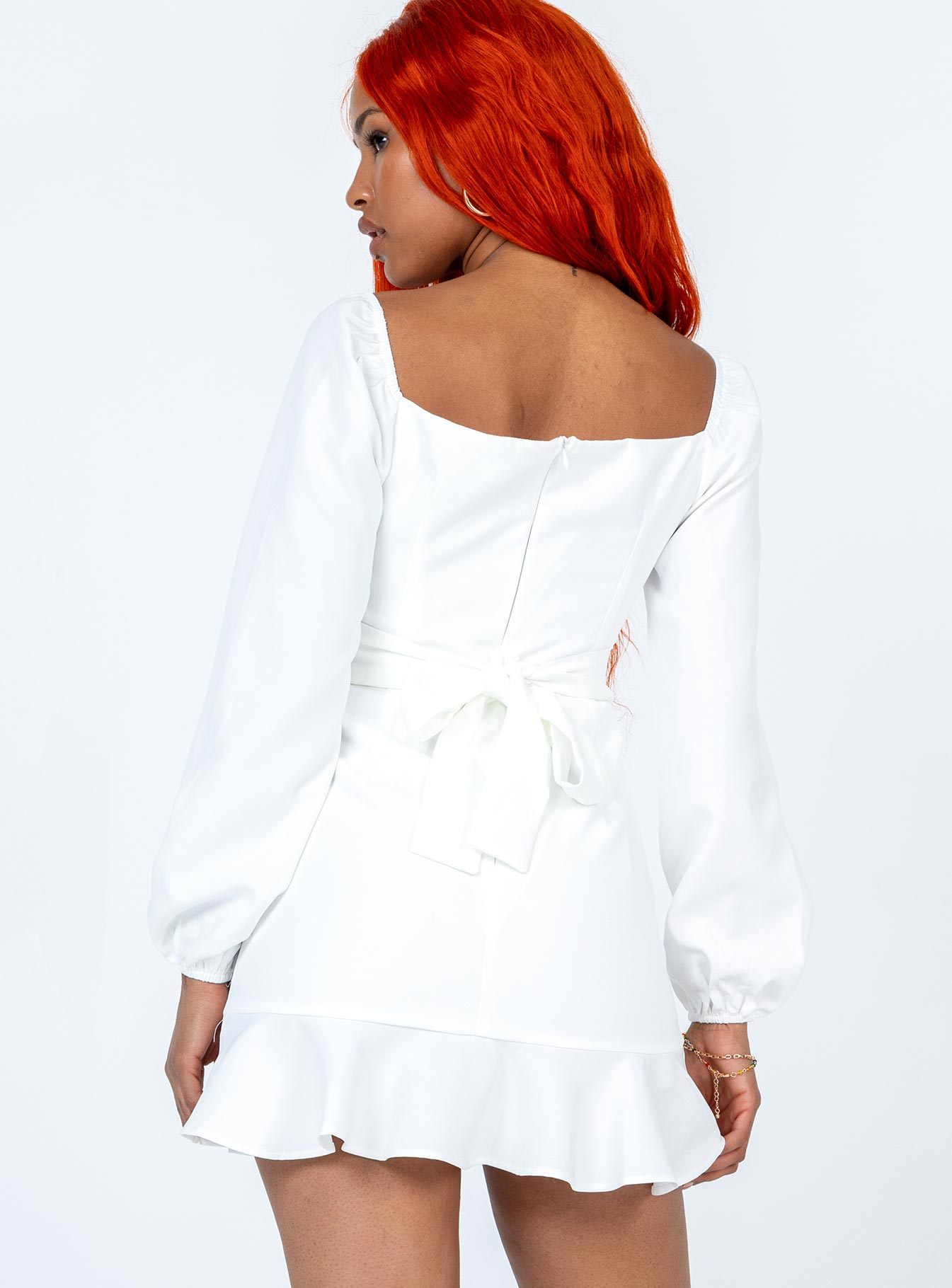 product Princess Polly V-Neck  Josephina Mini Dress White