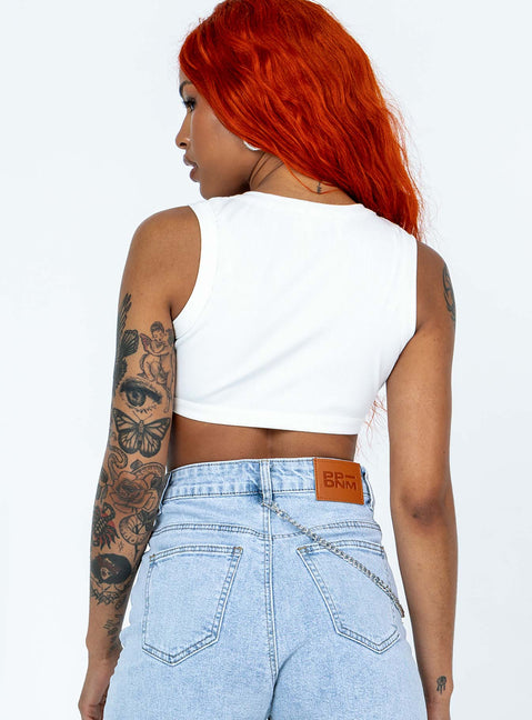 product Princess Polly Full Sleeves Square Neck  Honor Top White