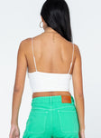 back view of model wearing Princess Polly Graysen Top White 