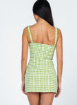 back view of model wearing Princess Polly Taylia Mini Dress Green 