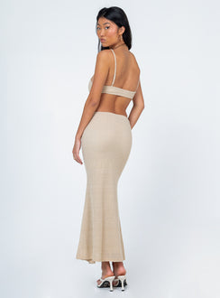 product Princess Polly Crew Neck  Shanni Maxi Dress Beige