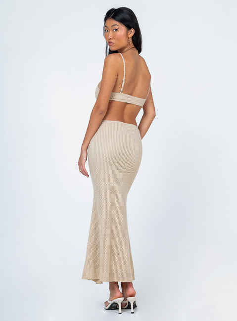 product Princess Polly Crew Neck  Shanni Maxi Dress Beige