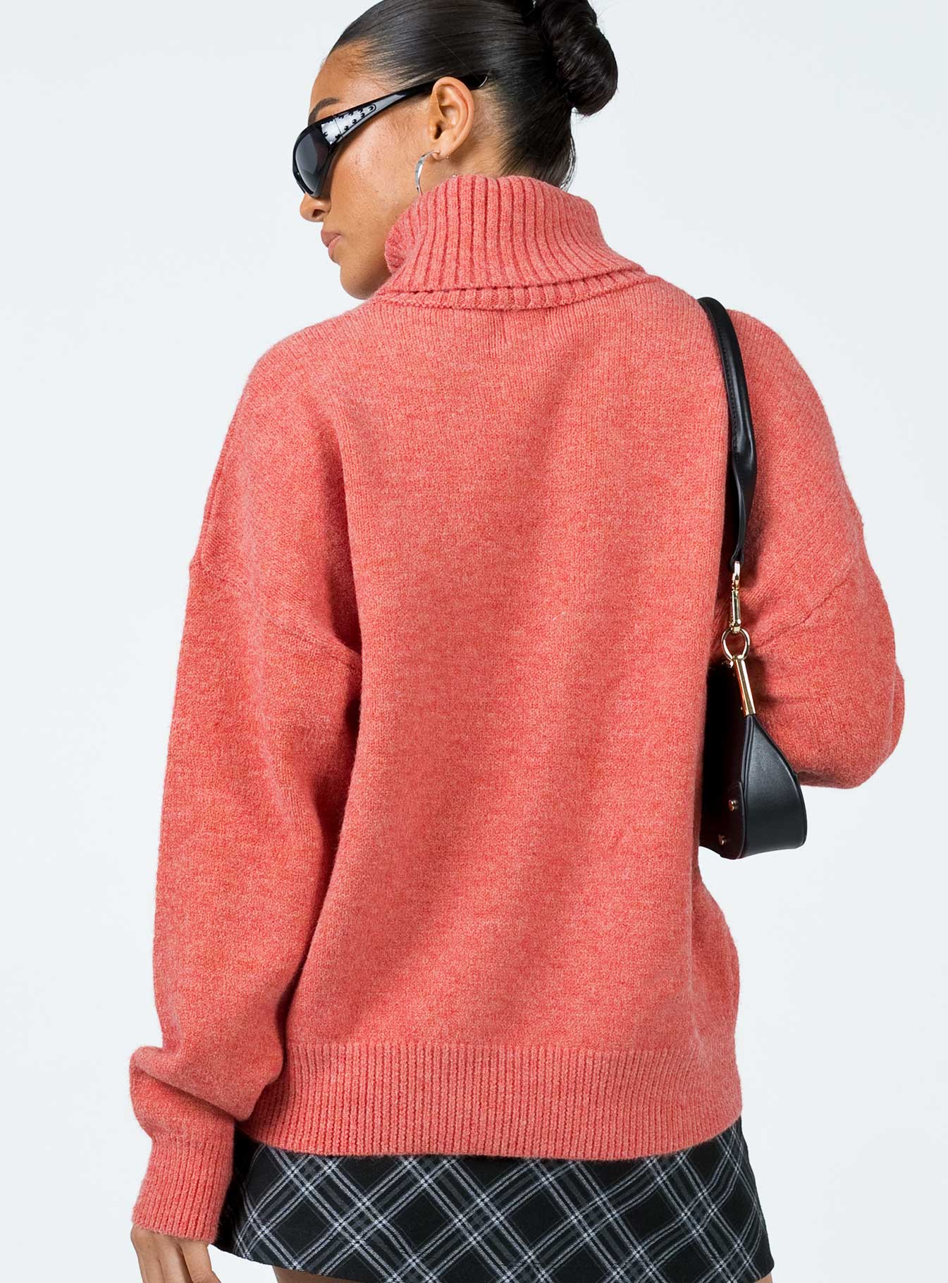 Oswin Turtleneck Sweater Orange Princess Polly  Cropped 