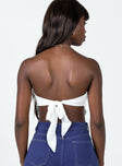 Sylvia Strapless Top White