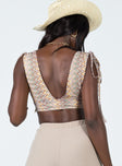 back view of model wearing Princess Polly Tion Top Multi 