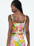 Corset Graphic print Adjustable straps Scoop neckline Hook & eye fastening at front