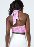 back view of model wearing Princess Polly Tara Top Pink 