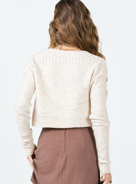 Swift Cardi Set Beige Cropped 