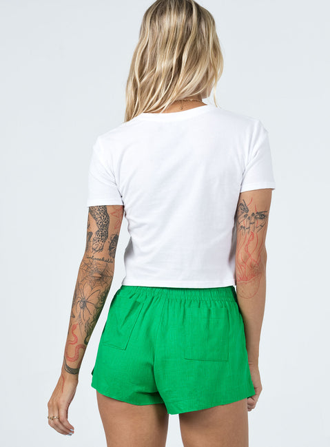 Beach House Shorts Green Princess Polly mid-rise 
