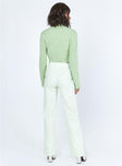 back view of model wearing Princess Polly Shayla Pants White 