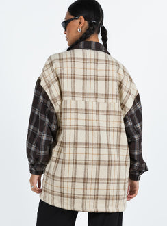 product Princess Polly Short Sleeves High Neck  Myley Shirt Brown