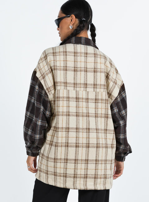 product Princess Polly Short Sleeves High Neck  Myley Shirt Brown