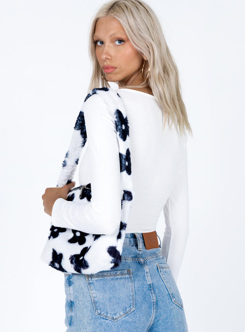 back view of model wearing Princess Polly Edith Bodysuit White Full Sleeves Square Neck 