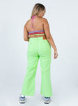 Princess Polly Mid Rise  Denver Denim Jeans Lime Green