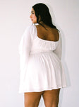 product Princess Polly Square Neck  Halle Mini Dress White Curve