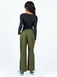 Princess Polly mid-rise  Erave Parachute Pants Khaki