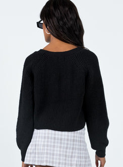 Romney Cardigan Black Long 