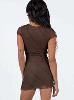 product Princess Polly Cowl Neck  Mateo Mini Dress Brown