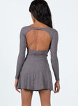 product Princess Polly High Neck  Braidwood Long Sleeve Mini Dress Grey