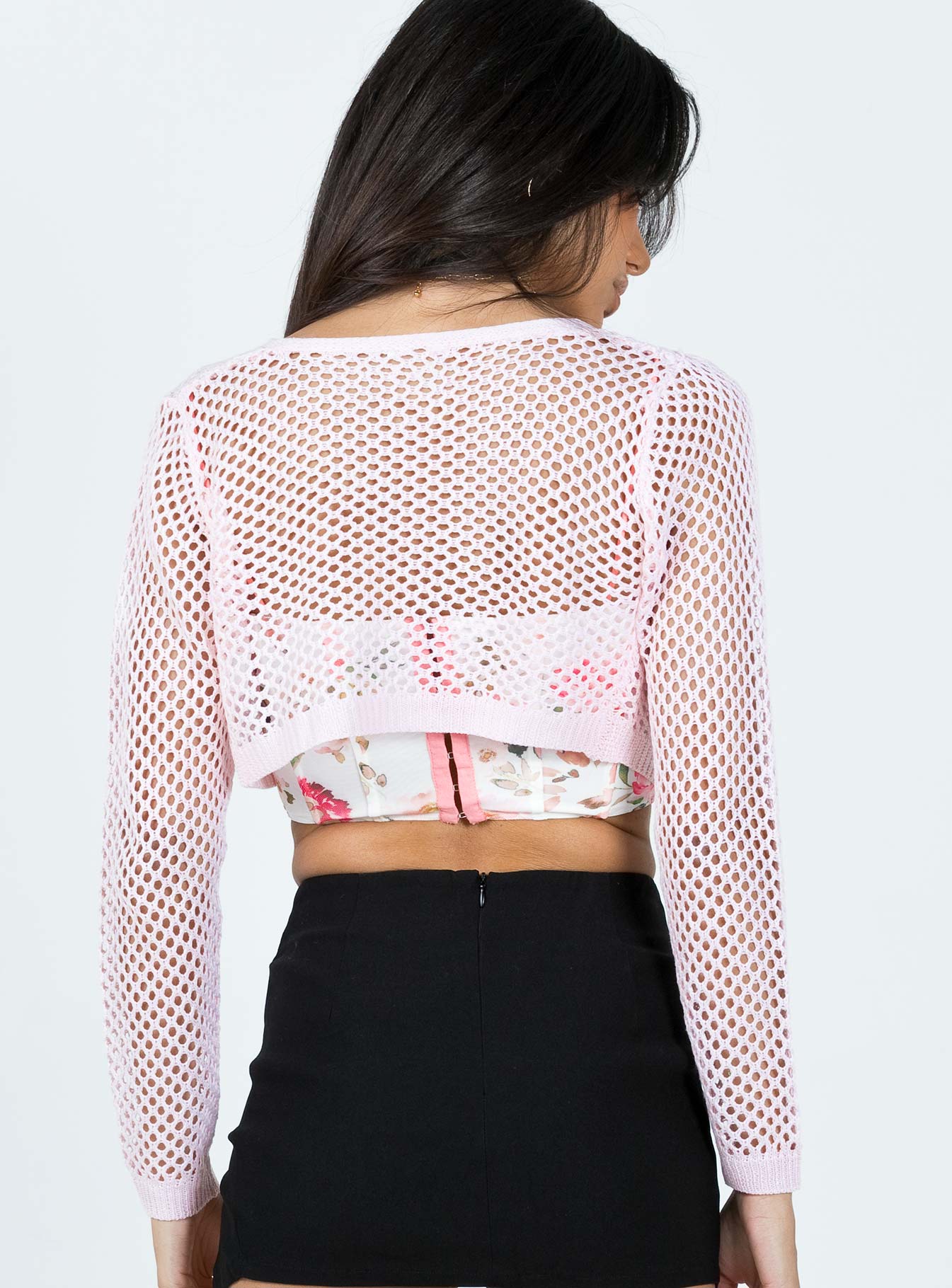 Treva Sweater Pink Cropped 