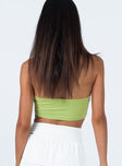 back view of model wearing Princess Polly Sami Top Green 