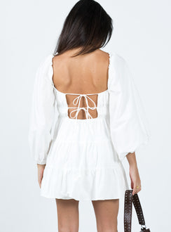product Princess Polly Square Neck  Ceara Long Sleeve Mini Dress White