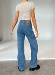 product Princess Polly High Waisted  Saffie Wide Leg Jeans Mid Wash Denim