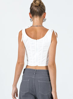 product Princess Polly Sleeveless Square Neck  Kiernan Top White