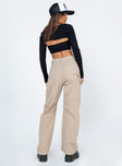 Princess Polly High Rise  Miami Vice Pants Beige
