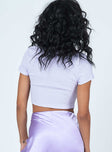 back view of model wearing Princess Polly Rosita Top Lilac 