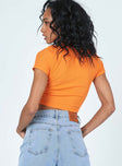 back view of model wearing Princess Polly Giana Top Orange 