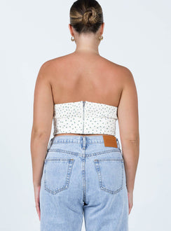 back view of model wearing Princess Polly Roslin Top White 